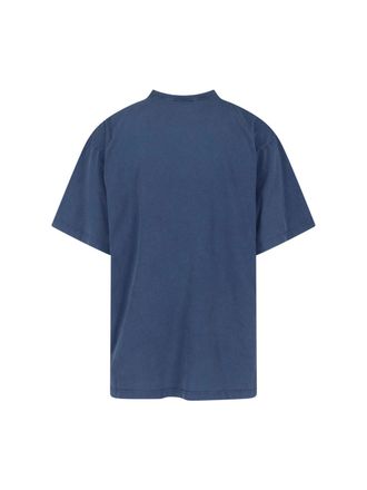 Balenciaga Mens T-Shirts And Polos Blue Cotton