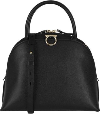 Ferragamo Gancini Medium Leather Top Handle Bag