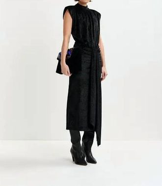 Essentiel Inche Stretch Midi Dress In Black
