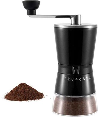 OEM Molinillo De Caf&eacute; Manual Con Muelas C&oacute;nicas De Cer&aacute;mica Y 8 Niveles De Molienda Ajustables, Negro, Port&aacute;til, Para El Hogar, La Oficina Y Los Viajes
