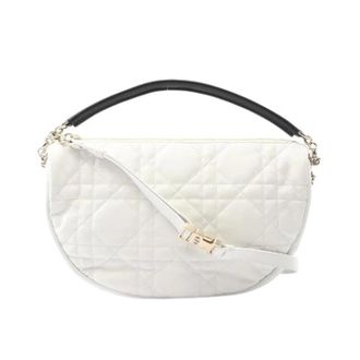 Dior Pre-owned Handbags, female, White, Size: ONE SIZE Pre-owned Vibe Leather Shoulder Bag