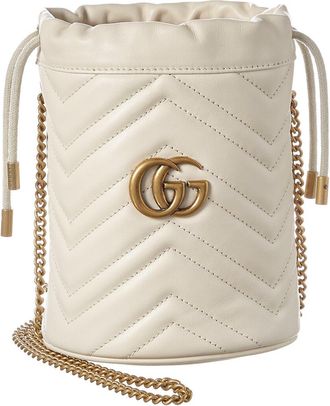 Gucci Gg Marmont Mini Matelasse Leather Bucket Bag