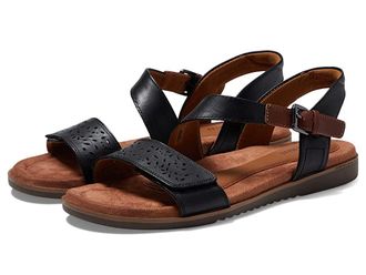 Cobb Hill Zion Two-Piece Womens Shoes Black Leather : 6 B - Medium