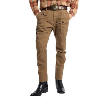 Dsquared2 Cargo Broek - Heren - Broeken - Bruin - Maat: XL Katoen