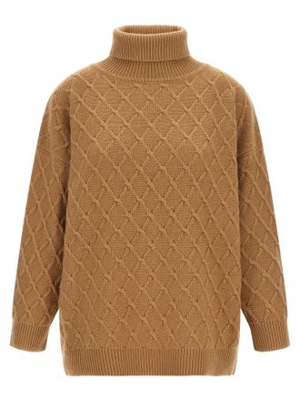 Max Mara Beige Wool Womens Cardigan