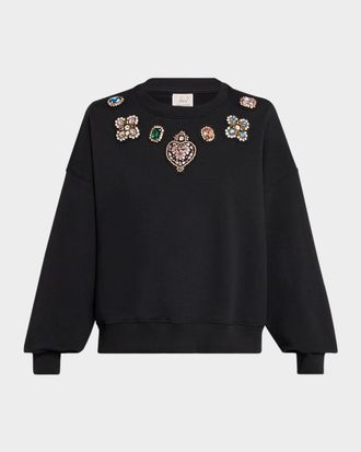Cinq &agrave; Sept Baroque Patches Sweatshirt