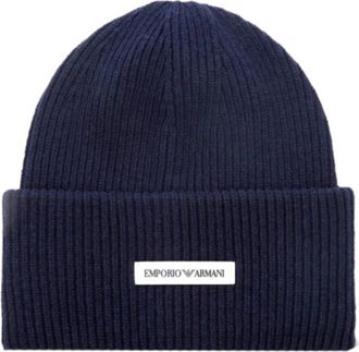 Emporio Armani Blauwe Hoeden & Beanies van Armani - unisex - Hoeden - Blauw - L - Accessoires