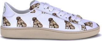 Valentino Garavani Witte Kalfslederen Bos Taurus Lage Sneakers
