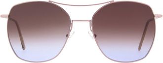 Andy Wolf Brown Metal Womens Sunglasses