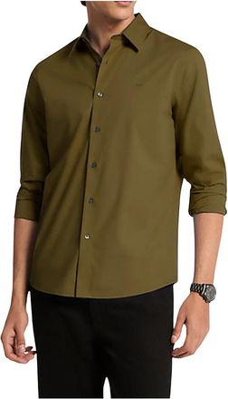 Michael Kors 346 Ivy Camicia - Heren - Casual Overhemden - Groen - XL - Katoen - Overhemden