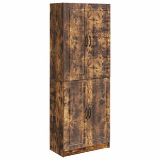 vidaXL Juego De Armarios 2 Uds. Roble Ahumado Madera De Ingenier&iacute;a Vidaxl