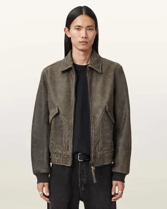 AllSaints Marland Aviator Leather Jacket