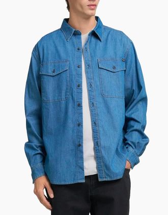 Replay Mens Replay Denim Shirt BLUE - Size: 40/Regular