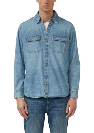 s.Oliver Jeanshemd S.OLIVER, Damen, Gr. XXL, N-Gr, blau, Denim/Jeans, Obermaterial: 100% Baumwolle, unifarben, regular fit h&uuml;ftbedeckend, Manschette, Hemden Je