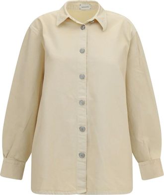 Magda Butrym Denim Shirt - Dames - Blouses & Shirts - Beige - Maat: XS Denim