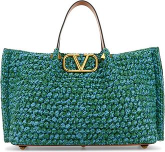 Valentino Garavani Turquoise VLogo tote bag