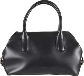 Themoir&egrave; Black Tallia Trank Small Double-Handle Vegan-Leather Tote Bag