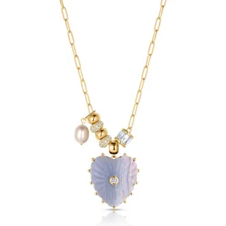 Thatch Soir&eacute;e Necklace in Blue Lace at Nordstrom