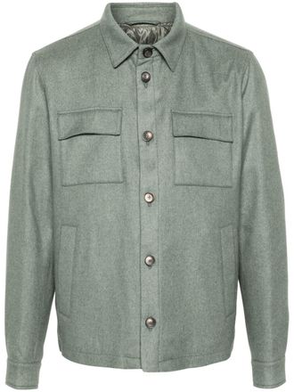 Herno Button-up shirtjack - Groen