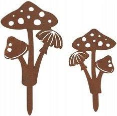 Maximex Elemento Decorativo De Jard&iacute;n Wenko Mushrooms With Rust Effect Metal 35x20 Cm