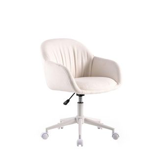 Klast Silla de escritorio de tela beige 60 cm x 75-82 cm