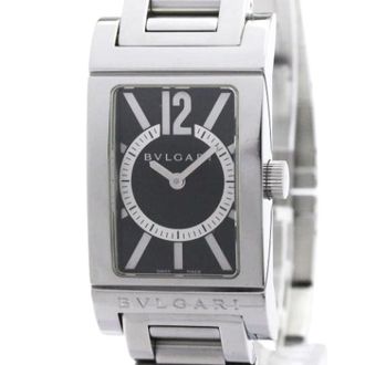 Bulgari Pre-owned Watches, female, Black, Size: ONE SIZE Pre-owned Rettangolo Rt39S Wristwatch