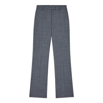 Ganni Dames, Broeken, Grijs, Maat: XS Wol