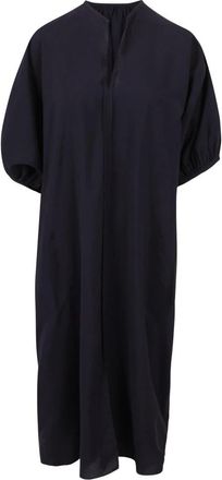 SOEUR Midi Dresses, female, Blue, Size: S Puff-sleeve midi dress