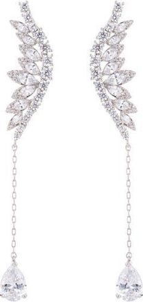 Eye Candy Los Angeles Mystical Cubic Zirconia Drop Earrings in Silver at Nordstrom Rack