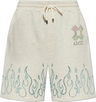Amiri Logo Shorts - Heren - Korte Broeken - Grijs - XL - Katoen - Korte Broeken