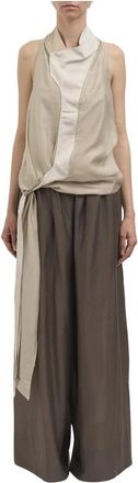Entire studios Tank Top Fluid Shell - Dames - Blouses - Beige - XS - Overhemden