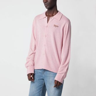 S&eacute;fr Cardigan camicia rosa in misto lana