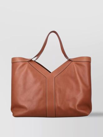 Saint Laurent calf leather oversized tote bag