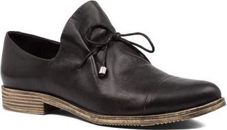 Django & Juliette Kotty Lace Flat in Black Leather at Nordstrom, Size 41