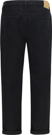 Brunello Cucinelli Garment-Dyed Cotton Jeans - Black
