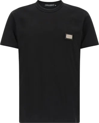 Dolce & Gabbana Black Cotton Mens T-Shirt