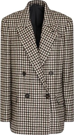 Brunello Cucinelli Dubbele-knoop blazer - Dames - Blazers - Veelkleurig - 3XL - Wol - Jassen