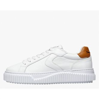 Voile Blanche Womens Lipari Round Toe Sneakers In Brown/ White