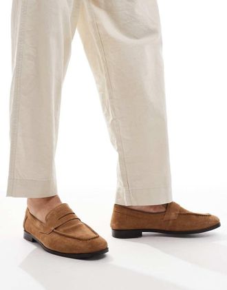 schuh Rush - Mocassini in camoscio color cuoio-Marrone