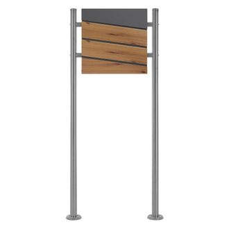 ML Design Buz&oacute;n antracita con soporte 120 cm