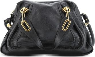 Chlo&eacute; Paraty Top Handle Bag Leather Medium satchel - Zwart