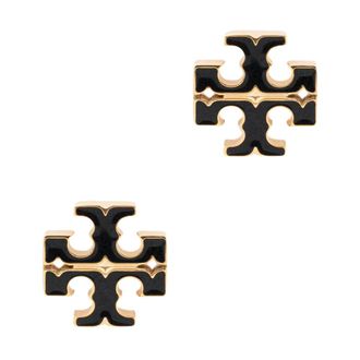 Tory Burch Icon Oorbellen - Dames - Oorbellen - Zwart - ONE Size - Accessoires