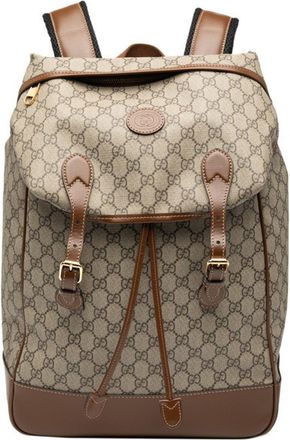 Gucci Brown Pvc Leather Backpack (Pre-Owned)