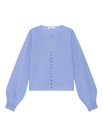 Maliparmi Vest met ballonmouwen en knopen - Blauw