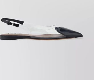 Alaia leather slingback ballerina shoes