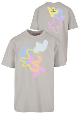 Mister Tee Mens Abstract Oversize Tee T-Shirt, Light Asphalt, XL