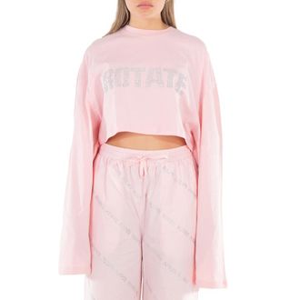 Rotate Ladies Almond Blossom Sequin Embroidered Crop Top, Size X-Small