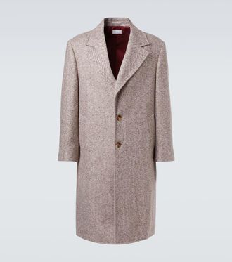 Brunello Cucinelli Herringbone wool and alpaca-blend overcoat