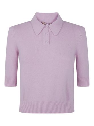 Twin-Set ribbed polo shirt - women - Polyamide - S - Pink