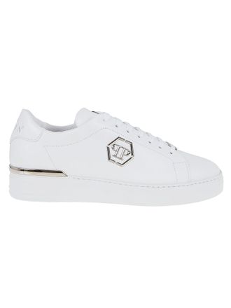 Philipp Plein Leather Lo-top Sneaker Hexagon